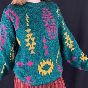 vintage 80s grandpa sweater